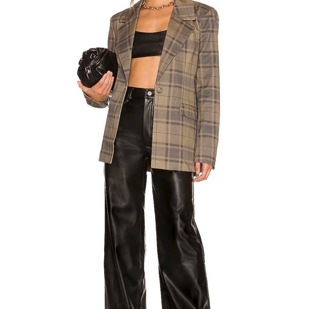 WeWoreWhat Women's Vegan Leather High Rise Dad Jeans Black Size 29